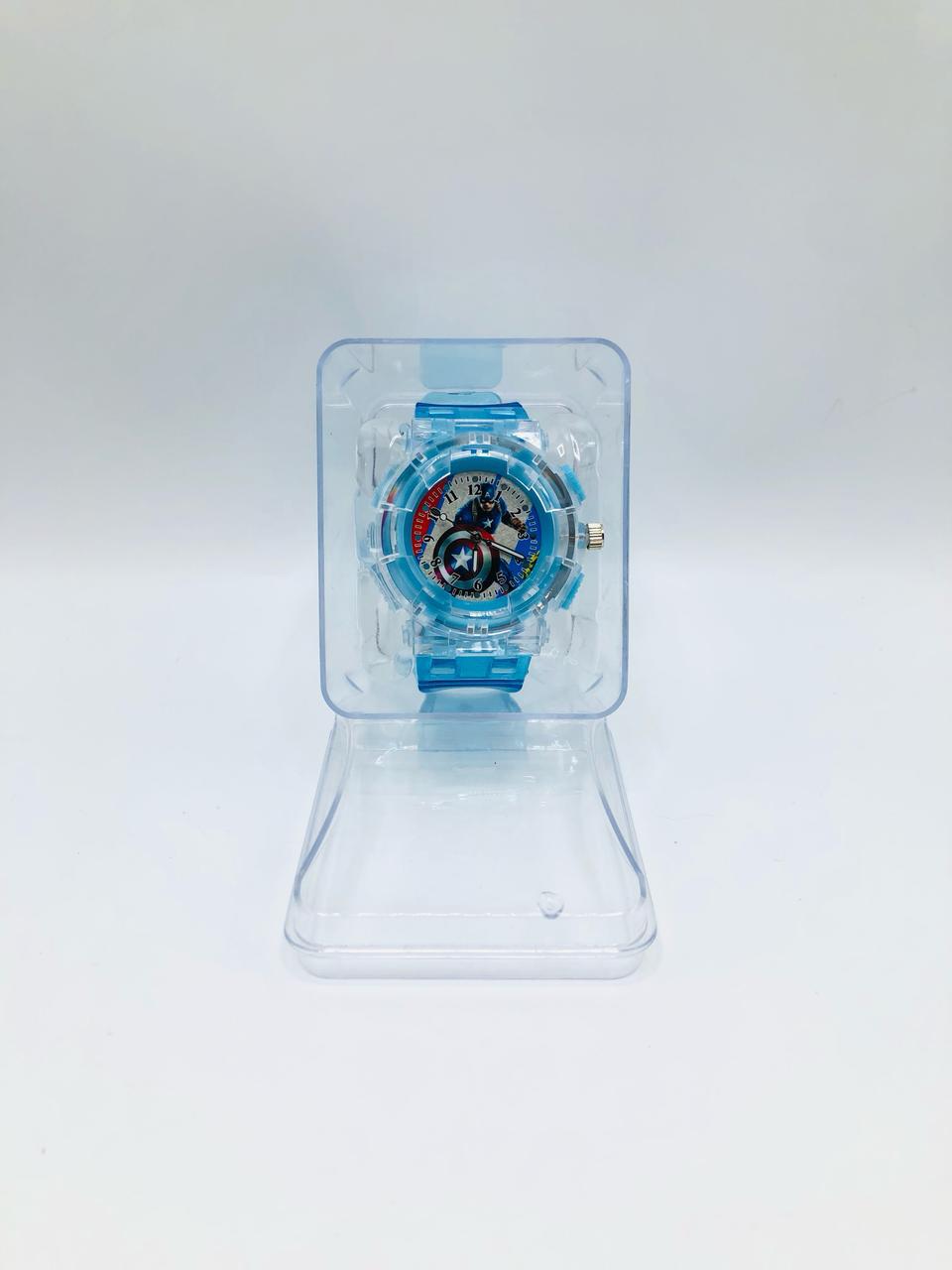 Captain America Shield Light-Up Digital & Analog Kids’ Wrist Watch