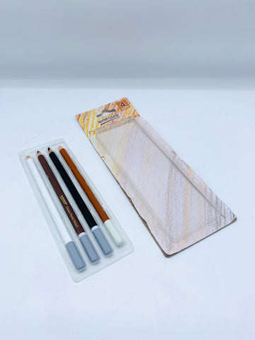 4-Piece Classic Chalk Body Pencil Set -  Pastel & Highlight