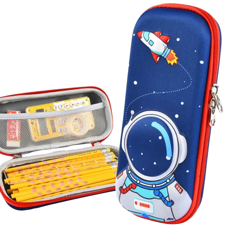 Space Design 3D Pencil Case – Hardtop Storage Pouch for Kids