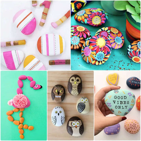 Stone Painting Fun activity Box, Ultimate Fun Indoor Activity Box For Kids