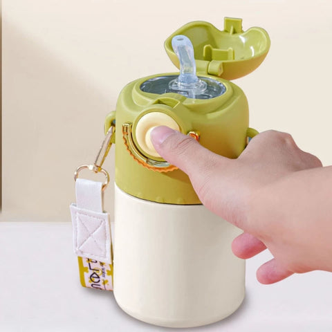 Chubby Candy-Color Vacuum Flask with One-Touch Lid
