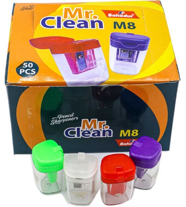 Bahadur Mr. Clean Sharpeners – Pack of 50 for School Supplies