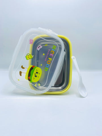 "Nice Food" Cartoon Stainless Steel Lunch Box for Kids