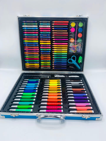 150-Piece Kids Art & Coloring Unicon Suitcase Set – Creative Drawing Kit