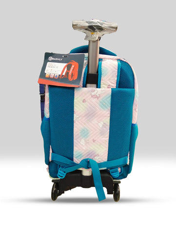Unicorn Trolley School Bag – Waterproof & Spacious Rolling Backpack for Girls