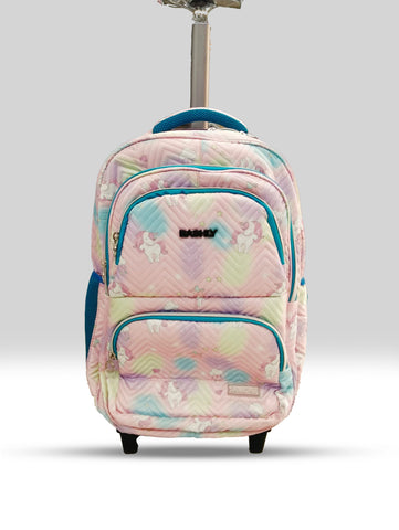 Unicorn Trolley School Bag – Waterproof & Spacious Rolling Backpack for Girls
