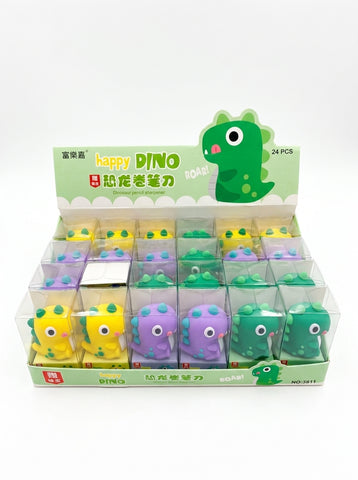 Dinosaur Shaped Soft Silicone Manual Pencil Sharpener Creative Student Stationery