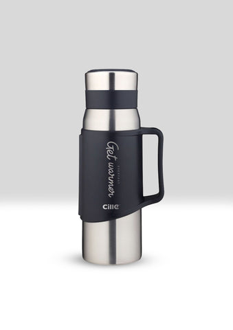 Get Warmer 1.2L Stainless Steel Vacuum Insulated Travel Jug