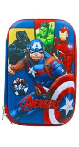 Avengers 3D Captain America Pencil Pouch – Boys’ School Case