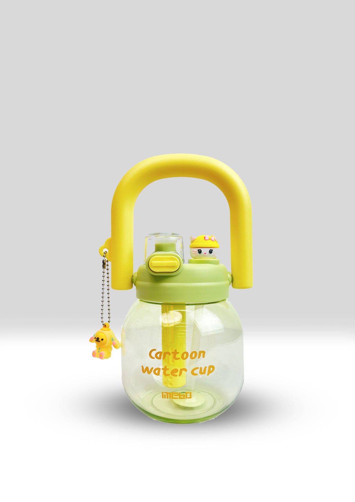 MESB Adorable Loop Handle Lemon-Lime Cartoon Water Bottle – Cute & Fun Kids Hydrator