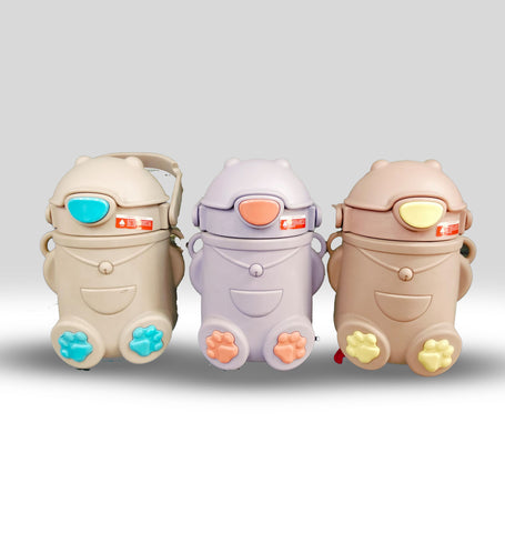 Cute Bear Overalls Water Bottle – Adorable Kids’ Hydration Bottle