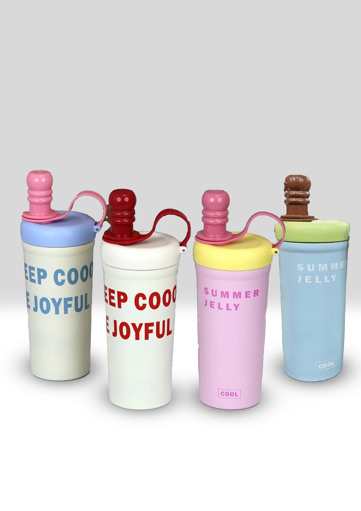 Cool Jelly Pop Water Bottle – Cute Pastel Hydration Bottle for Kids