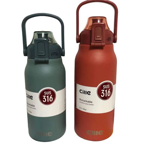 Cille 1300ml Water Bottle – Stainless Steel & Leak-Proof Design for Girls & Boys