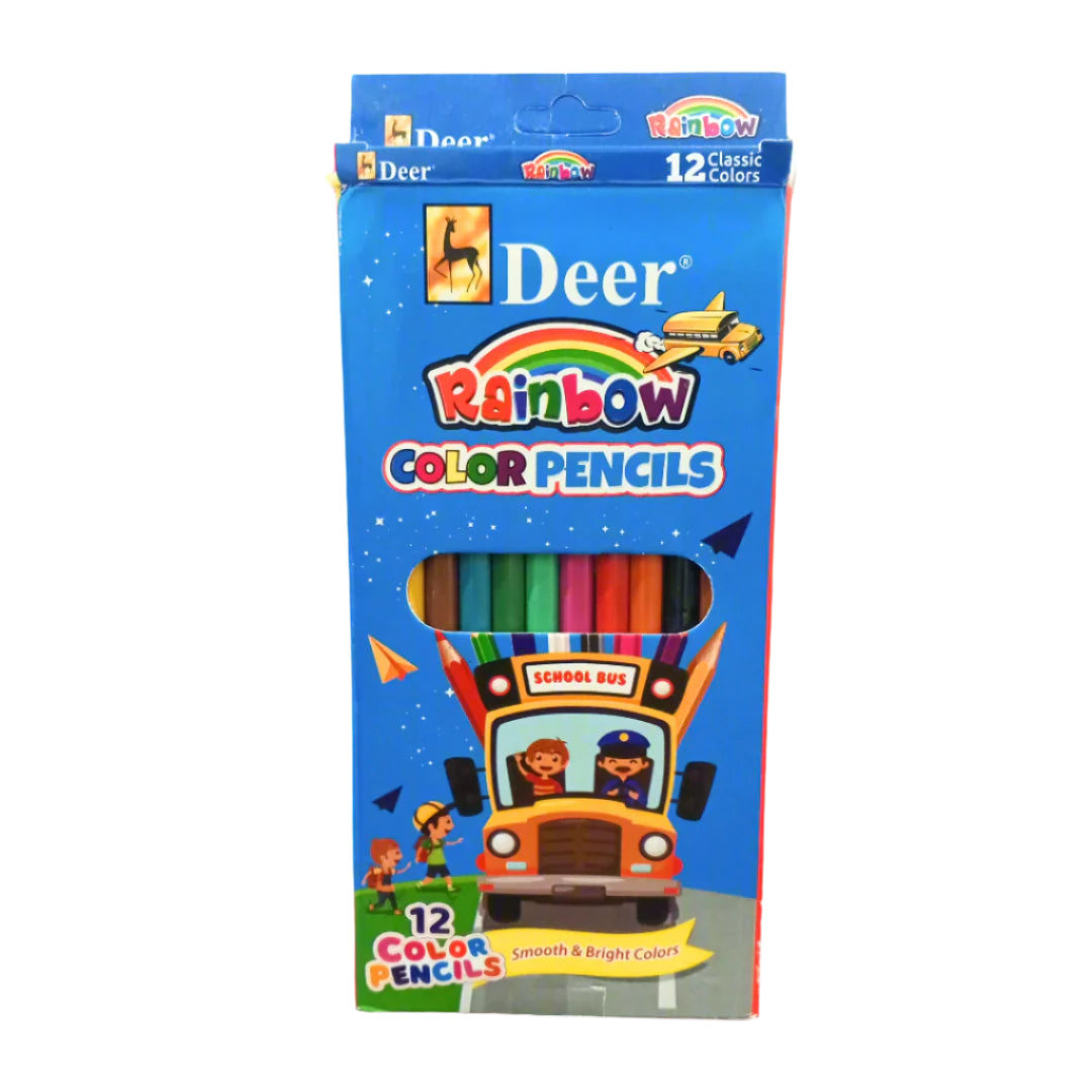 Deer 12-Color Pencil Set – Smooth & Vibrant Shades