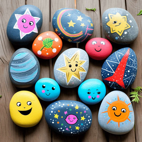 Stone Painting Fun activity Box, Ultimate Fun Indoor Activity Box For Kids
