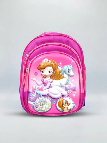 3D Sofia Kids School Backpack – Princess Character Bag for Girls
