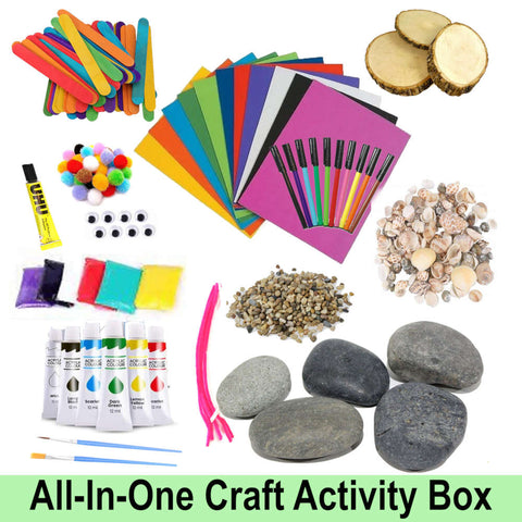 All In One Art and Craft Activity Box Ultimate Fun Craft Activity Box For Kids Summer Holidays Physical Activity