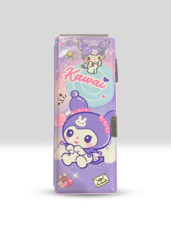"Kawaii" Character Multi-function Pencil Case with Soccer Ball Decal