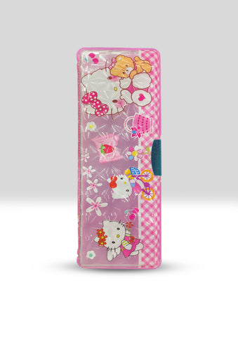 "Hello Kitty Style" Pink Character Multi-Function Pencil Case