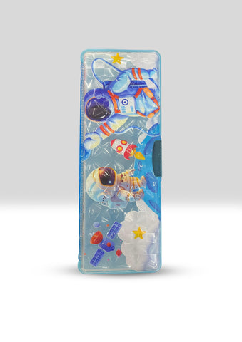Galactic Explorer Astronaut Pencil Box for Kids – Blue Space Edition