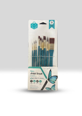 Keep Smiling 10-Piece Artist Brush Set – Professional Kit for Oil, Acrylic & Watercolor