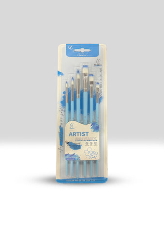 6-Piece Nylon Artist Paint Brush Set (Available in Blue and Pink)