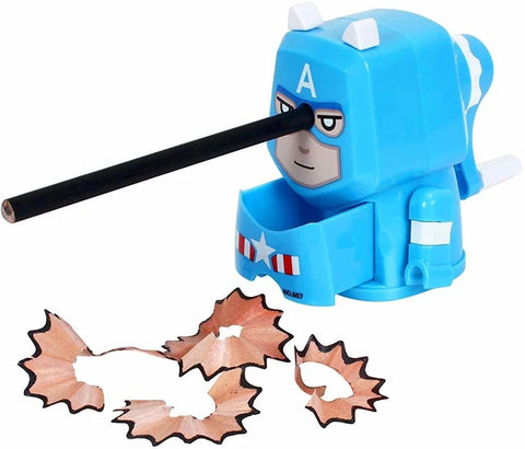 Captain America Themed Manual Rotary Sharpener – Fun & Durable for Kids