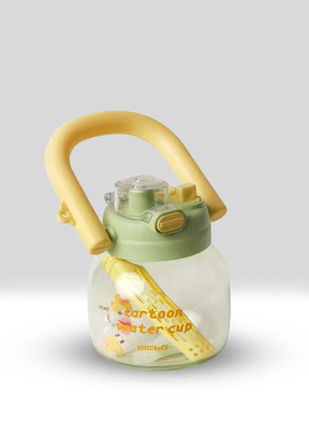 MESB Adorable Loop Handle Lemon-Lime Cartoon Water Bottle – Cute & Fun Kids Hydrator