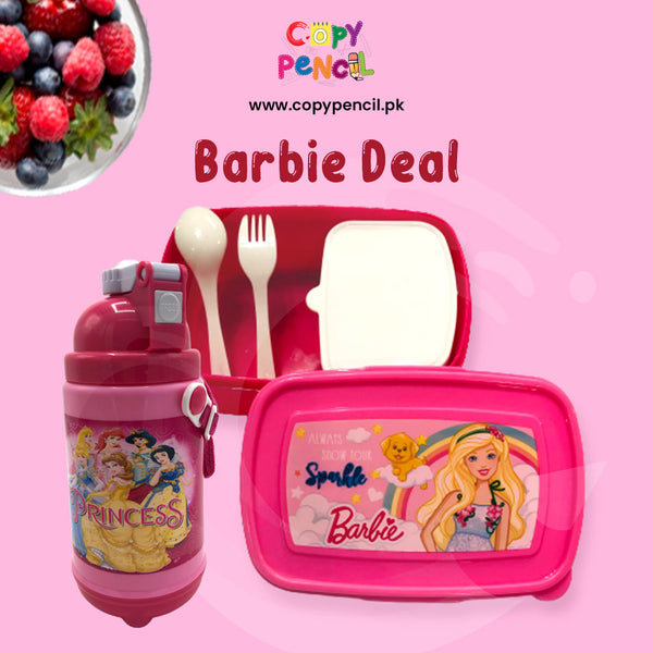 Barbie Lunch Box And Water Bottle Deal Girls/Kids School Lunch Box