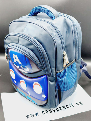 Buy Online Best Quality Imported and Branded Captian America 3D school Shoulder Bag for Kids Popular and Stylish Multipurpose Backpack For Boys
