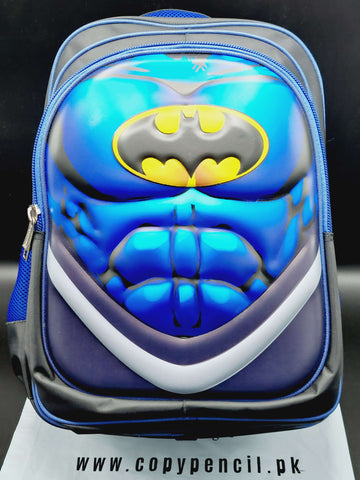 Buy Best Imported and Banded Batman Themed Shoulder School Bag For Boys - Stylish 3D Superhero Backpack