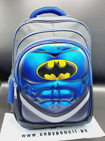 Buy Best Imported and Banded Batman Themed Shoulder School Bag For Boys - Stylish 3D Superhero Backpack