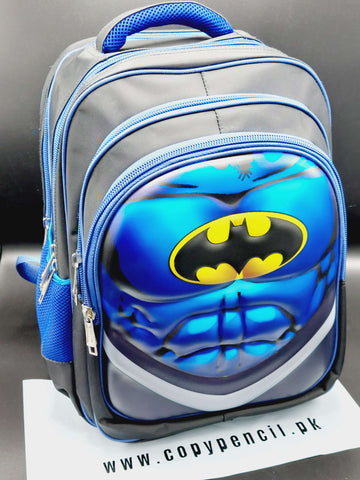 Buy Best Imported and Banded Batman Themed Shoulder School Bag For Boys - Stylish 3D Superhero Backpack