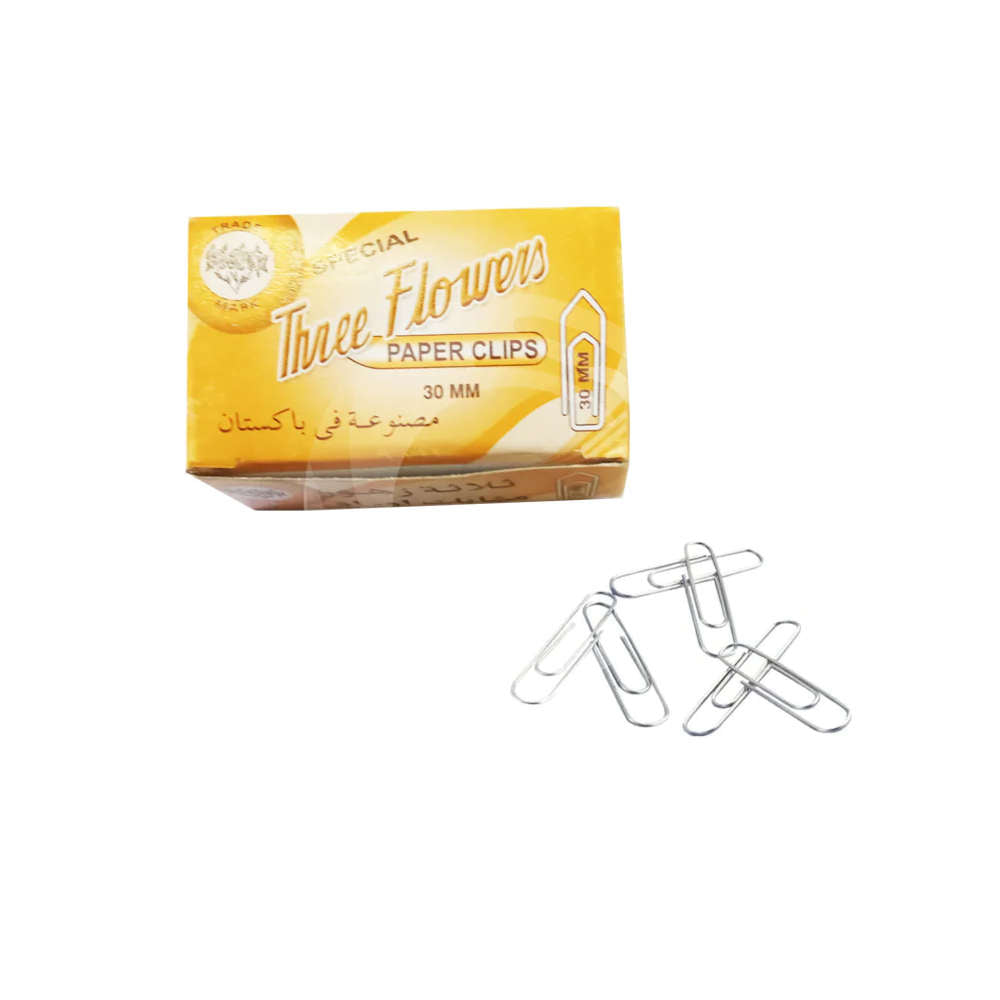 Three Flowers Paper Clips 30mm
