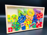 Wooden Colorful Numbers 123 Board | Counting illustration | Educational Toys for Montessori Kids