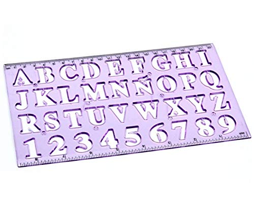 Buy Alphabet Stencil Scale Capital Letters and Number Scale For Kids ...
