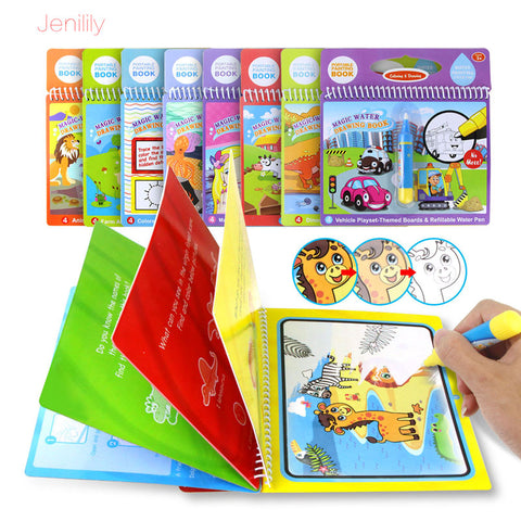 Buy online Magic Water Drawing and coloring Book Coloring Doodle Reusable Activity Book Educational toy for kids in Pakistan