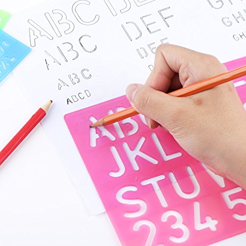 Buy Alphabet Stencil Scale Capital Letters and Number Scale For Kids ...