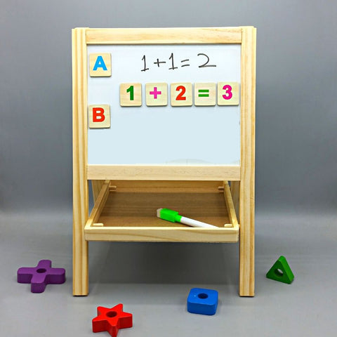 Multi Functional Computing Frame and Wooden Educational Learning Toy Writing and Drawing Board Abacus develop imagination and fine motor skills.