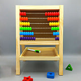 Multi Functional Computing Frame and Wooden Educational Learning Toy Writing and Drawing Board Abacus develop imagination and fine motor skills.