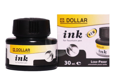 Dollar Pen Ink 60Ml Plastic Bottle Black