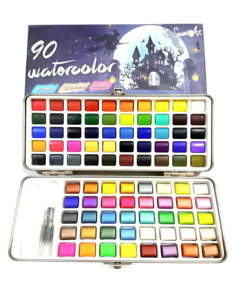 Seamiart Solid Watercolor Paints 90 Color set 