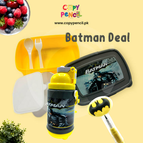 Batman Lunch Box And Water Bottle Deal Boys/Kids School Lunch Box and Water Bottle Deal