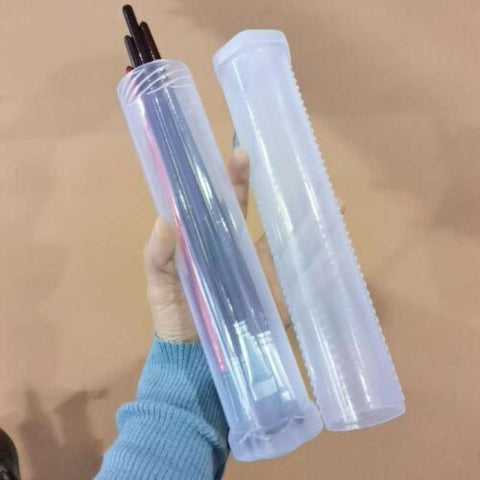 Extendable Plastic Paint Brush Holder Plastic Case, Cover | Adjustable Art Supplies Organizer