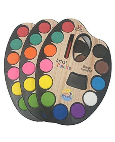 Water color Paint Artist Palette Set 12 Colors With Mixing Tray For Girls and Boys