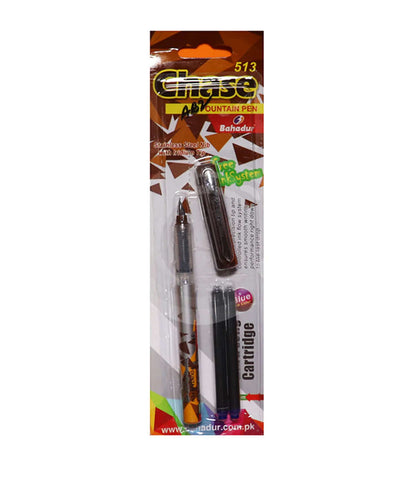 Bahadur Fountain Pen with ink refills Chase