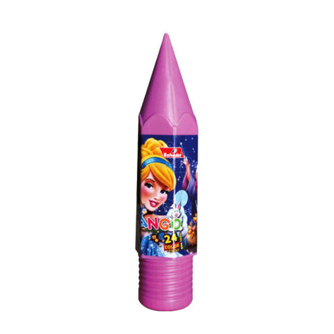 Bahadur Tango Color Pencils Plastic Jar Pencil Shaped