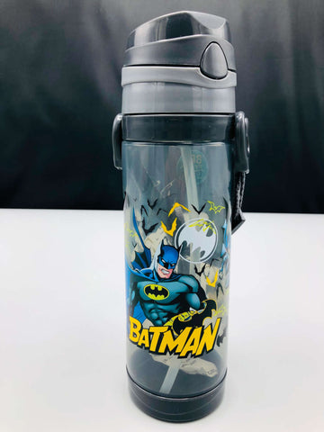 Batman BPA Free Plastic Water Bottle Sipper With Straw Push lock System For Girls