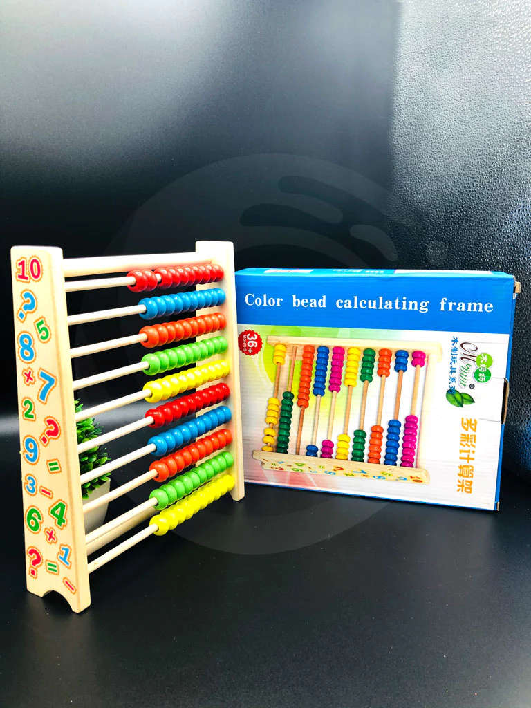 Abacus Color Bead Calculating Frame Kids Educational Color Calculation Frame
