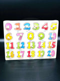 Wooden Colorful Numbers Clip Support Board